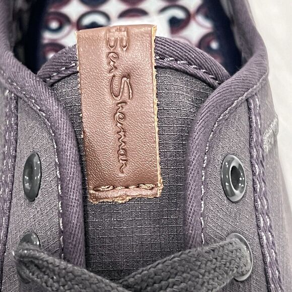 Ben Sherman Men’s Conall Lo Sneakers Charcoal Nylon Size 11.5 - Picture 3 of 12